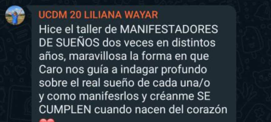 testimonio manifestadores sueños